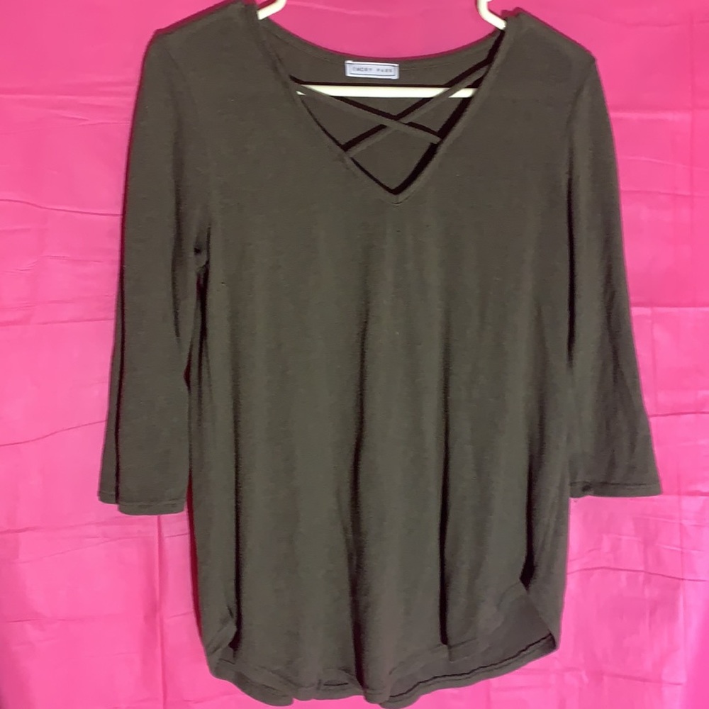 Emory Park V-Neck Criss-Cross Top